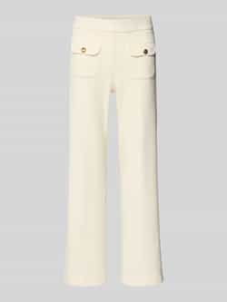 CAMBIO Flared stoffen broek in verkorte pasvorm