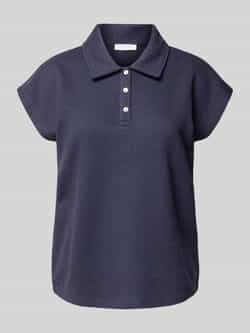 Christian Berg Woman Regular fit poloshirt met knoopsluiting en kapmouwen