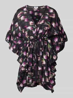 Esprit Poncho met all-over motief en volants