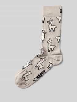 Happy Socks Sokken met motiefstitching model 'LLAMA'