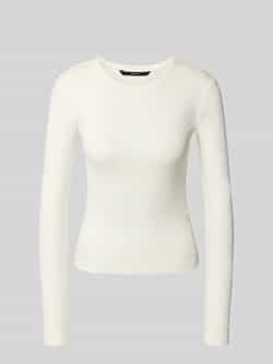 Vero Moda Slim fit shirt met lange mouwen van katoenmix model 'CHLOE'
