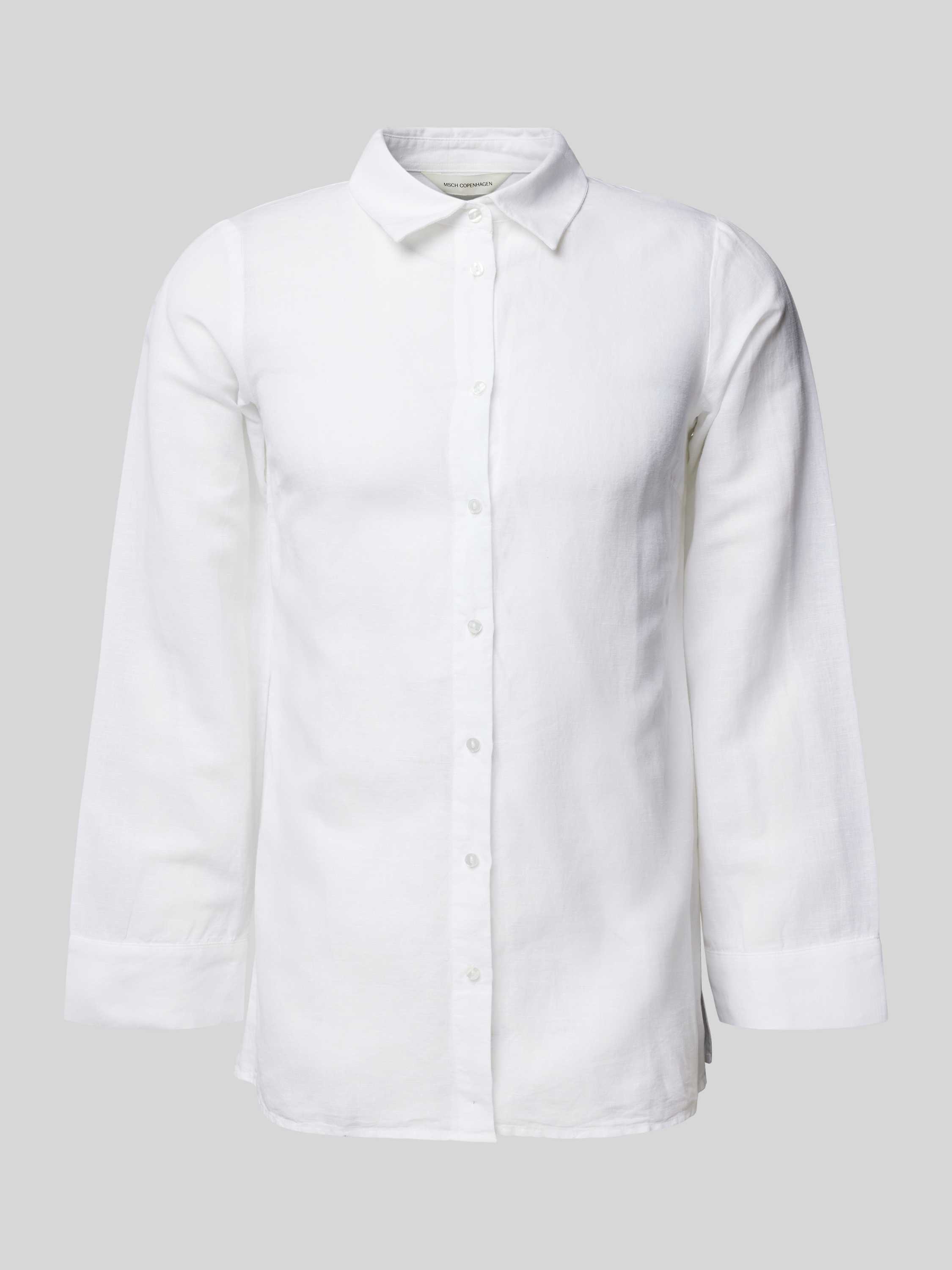 MSCH Copenhagen Linnen blouse met overhemdkraag model 'Mirilla'