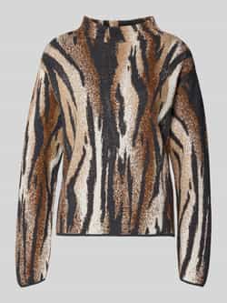 Monari Gebreide pullover met opstaande kraag