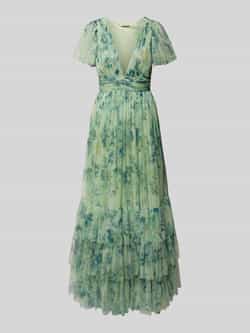 Lace & Beads Avondjurk met diepe V-hals