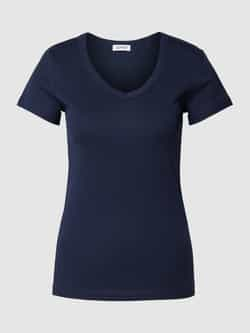 Esprit T-shirt met afgeronde V-hals