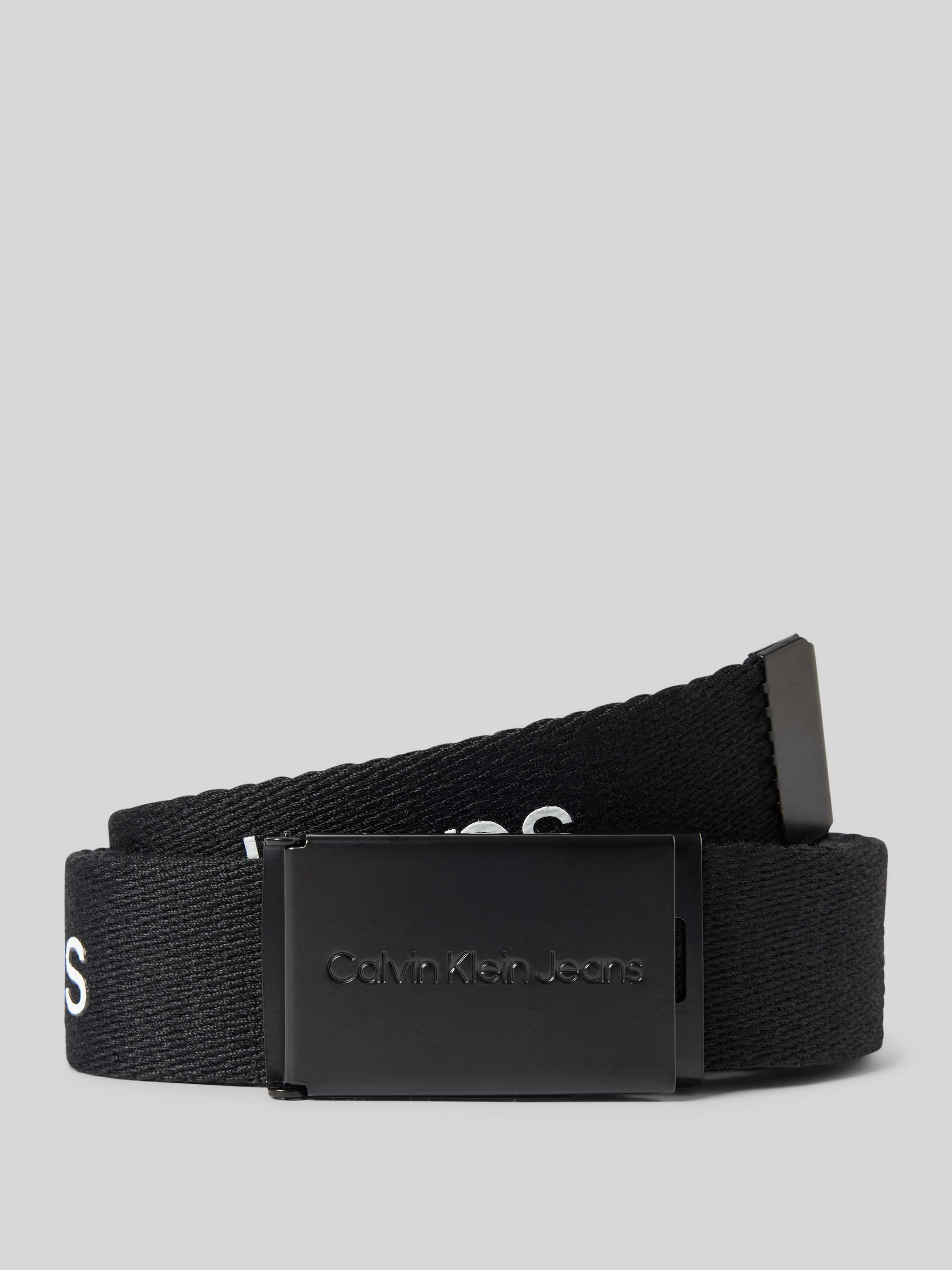 Calvin Klein Koppelriem CANVAS LOGO METALLIC BUCKLE BELT