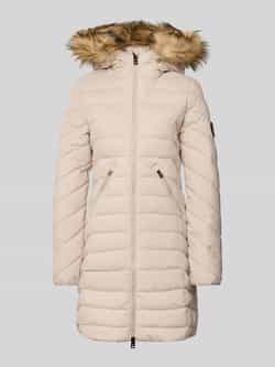 Superdry Regular fit gewatteerde lange jas met imitatiebont model 'Fuji'