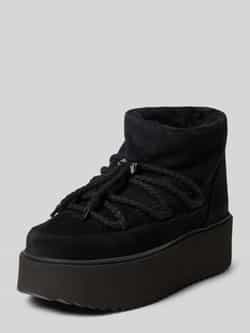 INUIKII Snowboots van leer met plateauzool