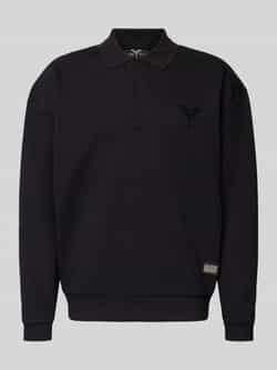 Carlo colucci Oversized sweatshirt met polokraag