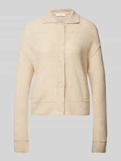 Opus Gebreid jack met knoopsluiting en lanawol model 'Daneke'