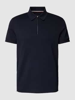 Tommy Hilfiger Slim fit poloshirt met korte ritssluiting