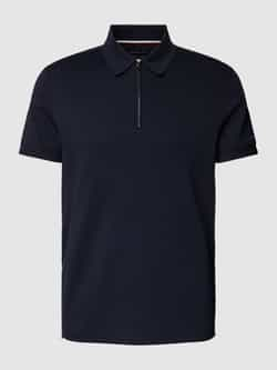 Tommy Hilfiger Slim fit poloshirt met korte ritssluiting