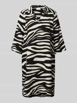 S.Oliver RED LABEL Knielange linnen jurk met dierenprint