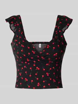 Only Slim fit korte top van pure viscose model 'NOVA LIFE'