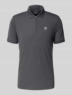 EA7 Emporio Armani Slim fit poloshirt met labelpatch