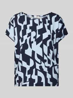 S.Oliver RED LABEL Loose fit T-shirt van viscosemix met abstract motief