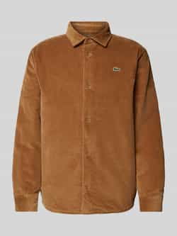 Lacoste Regular fit corduroy overhemd met logopatch model 'CORDUROY'