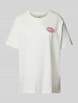 Kaffe T-shirt met motiefstitching model 'fie'