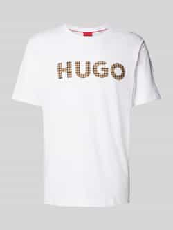 HUGO T-shirt met labelprint model 'Dulivio'