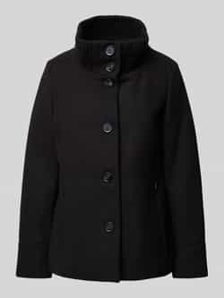 S.Oliver RED LABEL Slim fit twill jack van hoogwaardige wolmix met gebreide opstaande kraag