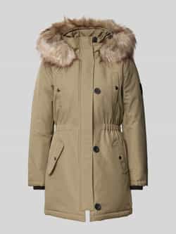 Only Getailleerde parka met imitatiebont model 'IRIS'