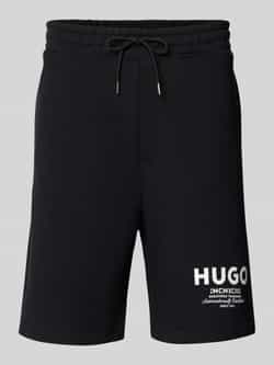 Hugo Blue Regular fit sweatshorts van puur katoen model 'NOMARIO'
