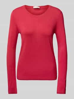 Liu Jo White Gebreide pullover met ribboorden