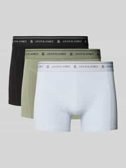 Jack & jones Boxershort met elastische band met label in een set van 3 stuks model 'WYATT'