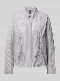 Pieces Regular fit blouse met lange mouwen en korsetsluiting met veters model 'FABRIELLA'