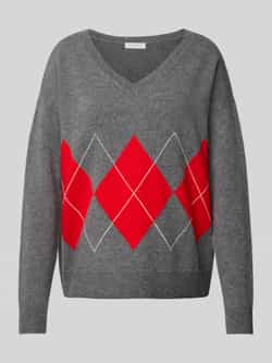 Christian Berg Woman Gebreide pullover met V-hals