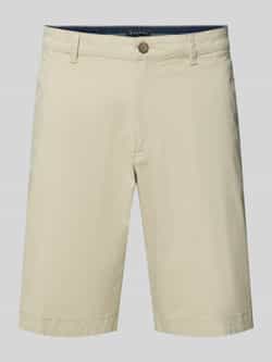 Bugatti Regular fit korte chino met ceintuurlussen model 'Flat'