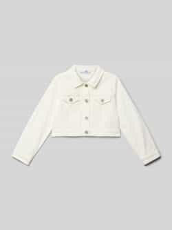 Happy Girls Regular fit jeansjack met kanten boord