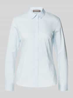 Christian Berg Woman Selection Slim fit blouse met blinde knoopsluiting
