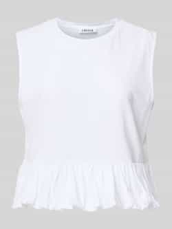 EDITED Korte top met ronde hals model 'Davinia'