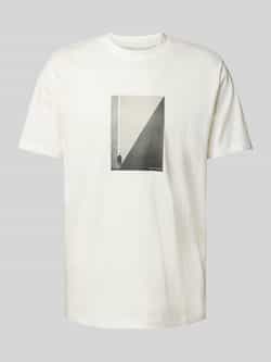Armani Exchange Wit Grafisch Print Kortemouw T-shirt White Heren