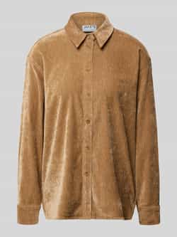 Jake*s Casual Relaxed fit overhemdkraag van fluweel