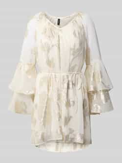 Vero Moda Loose fit mini-jurk met metallic glanzend motief model 'CHILI'