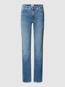 CAMBIO Slimme Jeans met Nitter Detail en Klassieke Silhouet Blue Dames