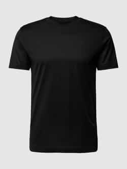 Emporio Armani Zwart Logo Voorkant T-shirt Black Heren