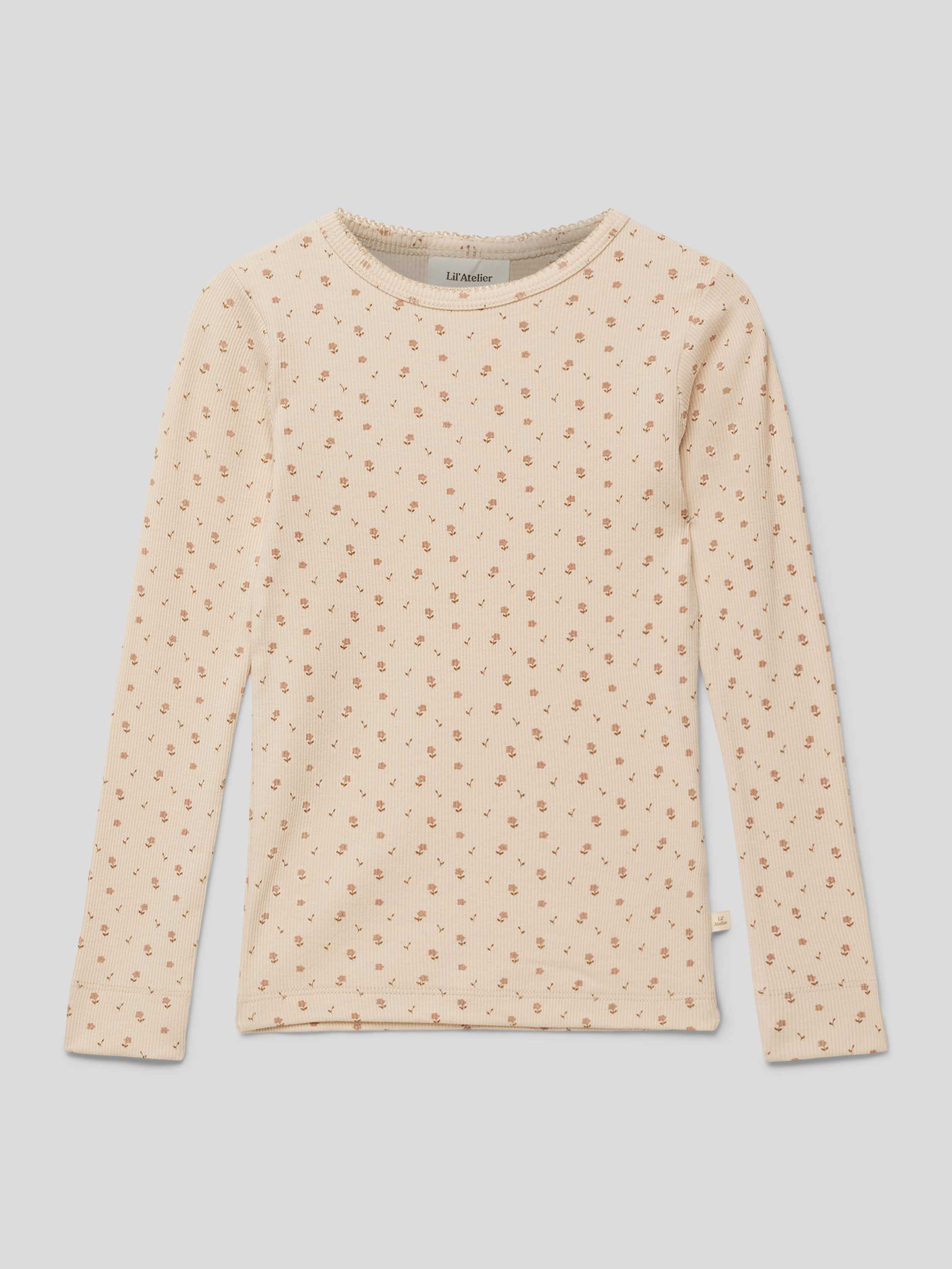 LIL' ATELIER Meisjes Tops & T-shirts Nmfgago Ls Slim Top Decem Beige