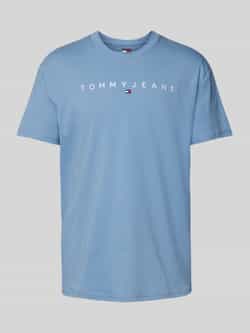 Tommy Jeans Regular fit T-shirt van puur katoen met labelstitching