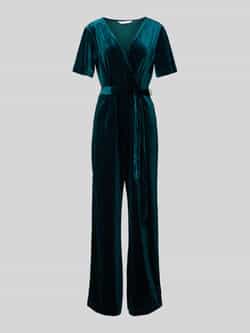 Apricot Jumpsuit in glanzende look met strikceintuur