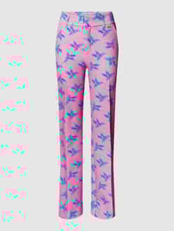 POM Amsterdam Stoffen broek met all-over bloemenmotief model 'Origami'