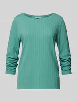 Tom Tailor Denim Shaped fit sweatshirt met structuur en 3 4-mouwen