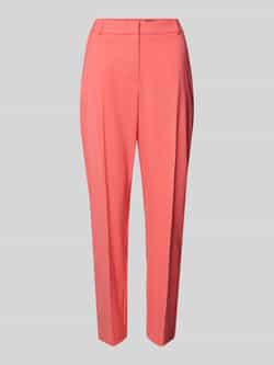 Comma Tapered fit stoffen broek met persplooien