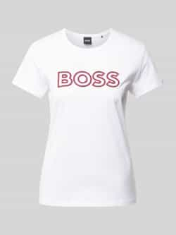 Boss T-shirt met labelstitching model 'Eventsa'