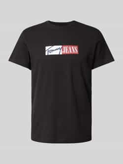 Tommy Jeans Slim fit T-shirt met labelprint