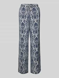 CAMBIO Wide leg stoffen broek met tunnelkoord model 'AVRIL'