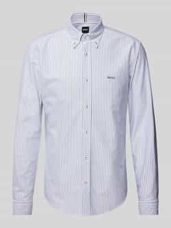 Boss Slim fit zakelijk overhemd met knoopsluiting model 'Roan'
