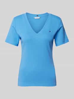 Tommy Hilfiger T-shirt SLIM CODY V-NK SS met geborduurd logo